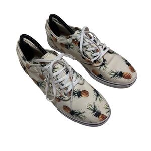 VANS Casual Shoes Women’s Size 10 PINEAPPLE Print Sneaker Low Top- MINT